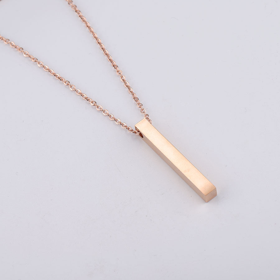 Engraved Bar Necklace