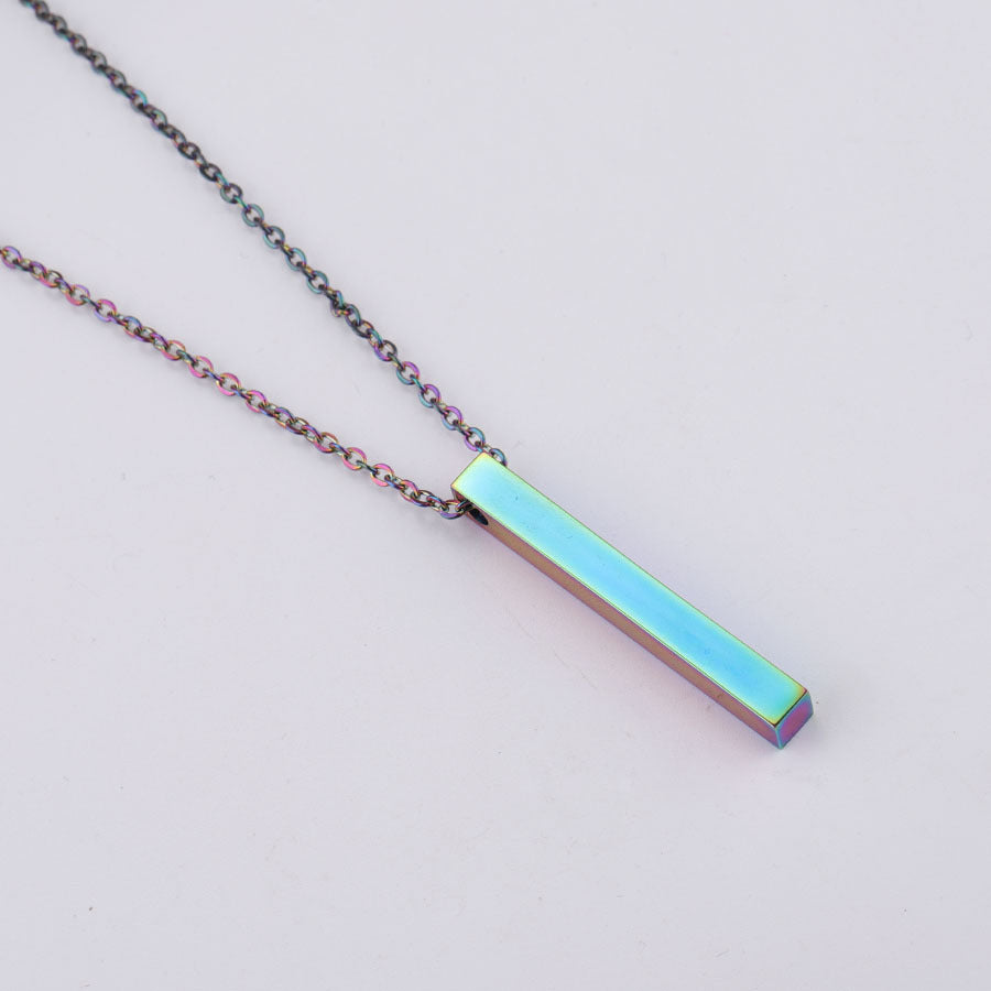 Engraved Bar Necklace