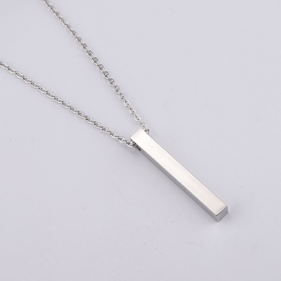 Engraved Bar Necklace